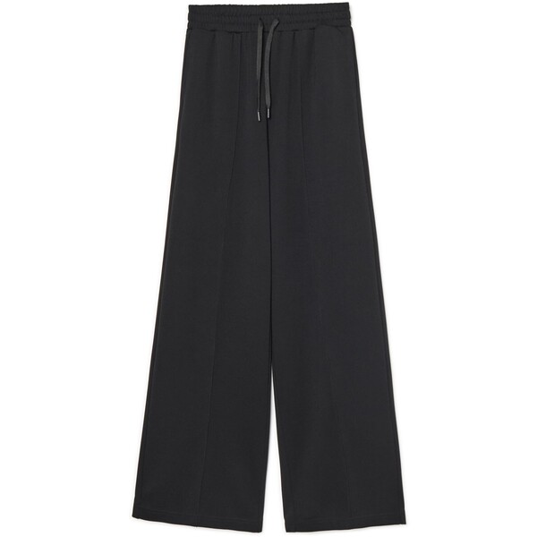 Cropp Czarne spodnie wide leg z wiskozą 500FO-99X