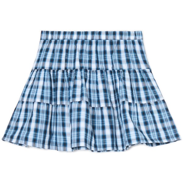 Cropp Niebieska spódnica mini w kratę 377FL-59M