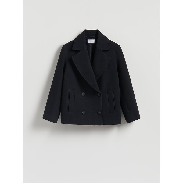 Reserved Flauszowa kurtka dwurzędowa WM895-59X