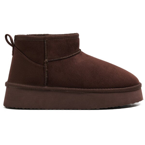 Cropp Brązowe krótkie buty typu śniegowce 145FZ-88X