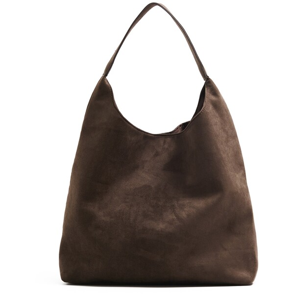 Cropp Duża brązowa torebka hobo 319DC-89X