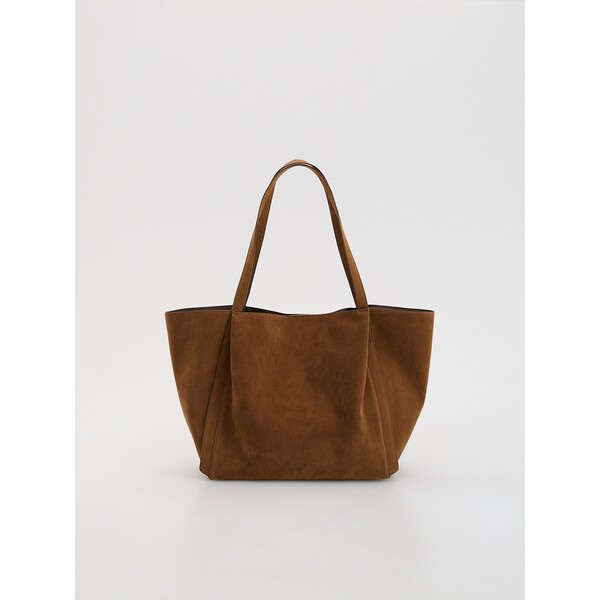Reserved Torebka shopper z imitacji zamszu 718FC-82X