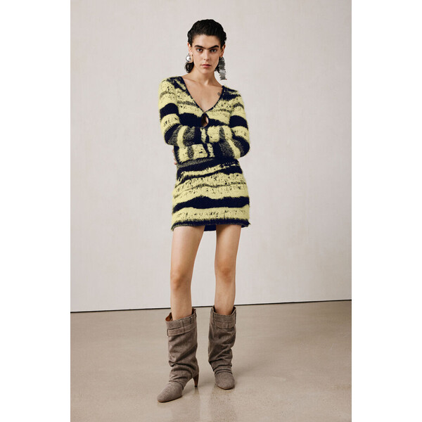 Desigual Sukienka w paski moher studio 25WWVFX68009