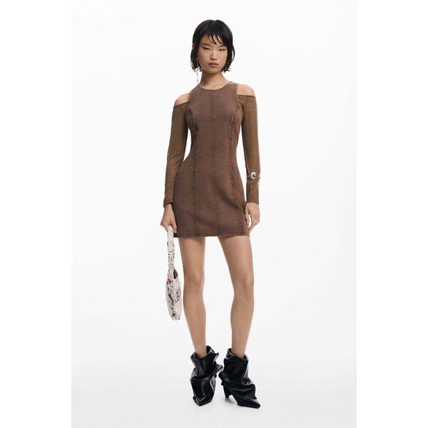 Desigual Sukienka łączona z dżinsu 25WWVWY76035