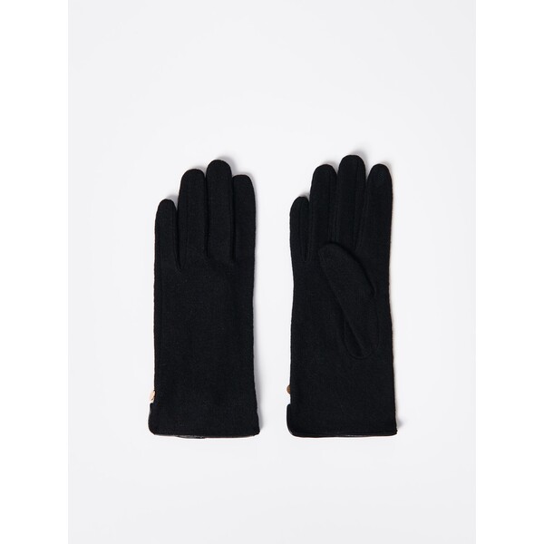 Mohito Czarne rękawiczki z wełną 813GD-99X