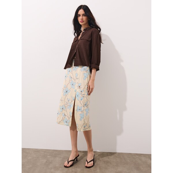 Mohito Spódnica midi w kwiaty 954GT-02P