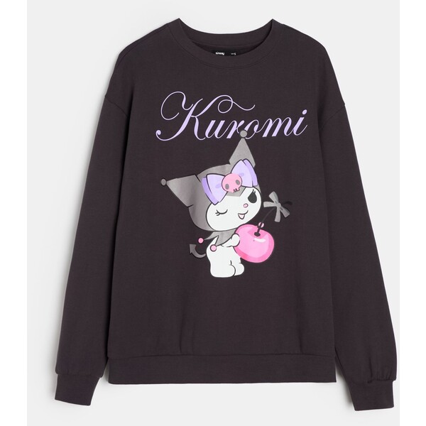 Sinsay Bluza crewneck z nadrukiem Kuromi 898HJ-90X