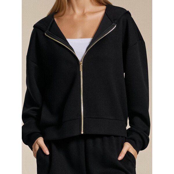 Sinsay Rozpinana bluza z kapturem soft touch 057FJ-99X