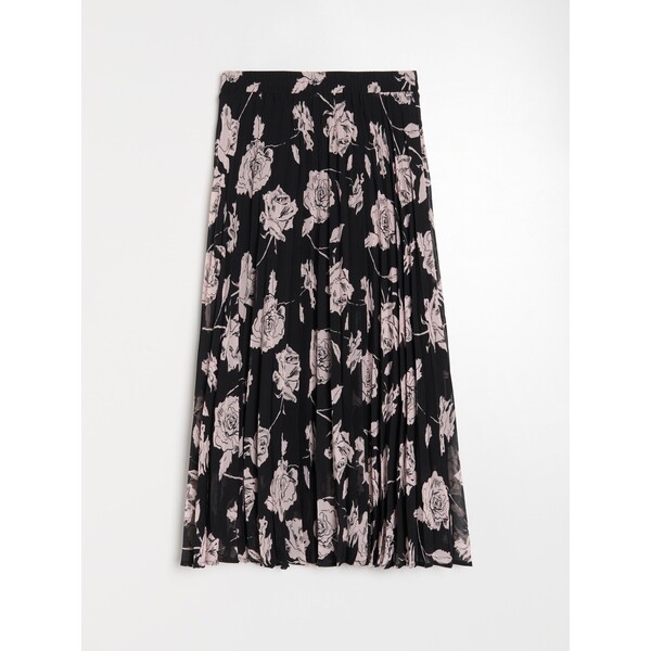 Sinsay Plisowana spódnica midi ze wzorkiem 192FJ-99X