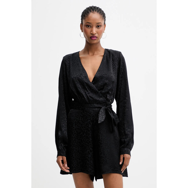 Guess kombinezon MALORIE  kolor czarny z dekoltem w szpic W5YD09 WHCM0