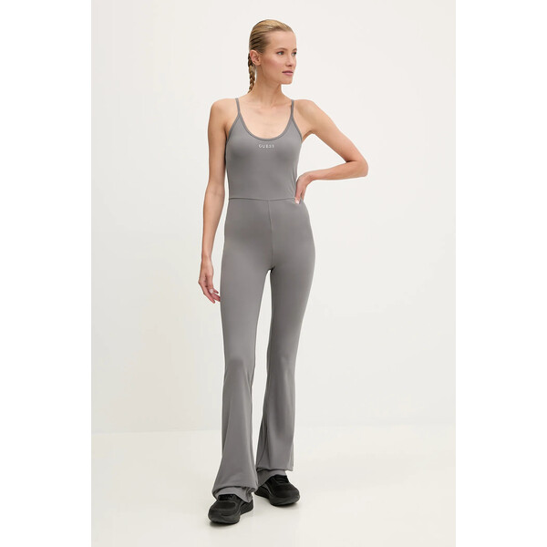 Guess kombinezon MARGOT  kolor szary z dekoltem okrągłym V5RD06 KCD02