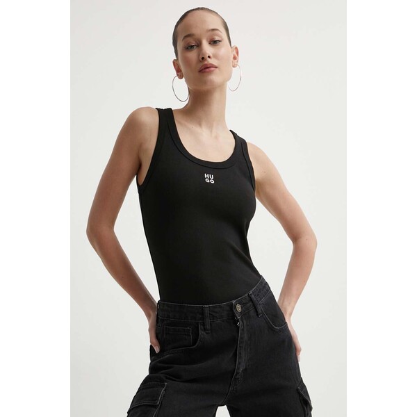 HUGO top Datamia  damski kolor czarny 50514489 50514489