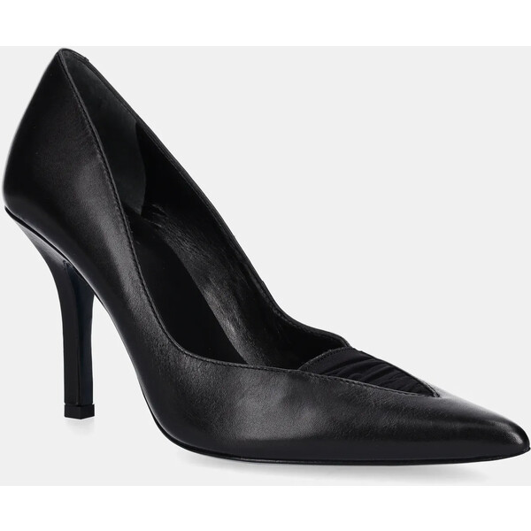 Patrizia Pepe szpilki skórzane  kolor czarny 2Z0020 V038 K103