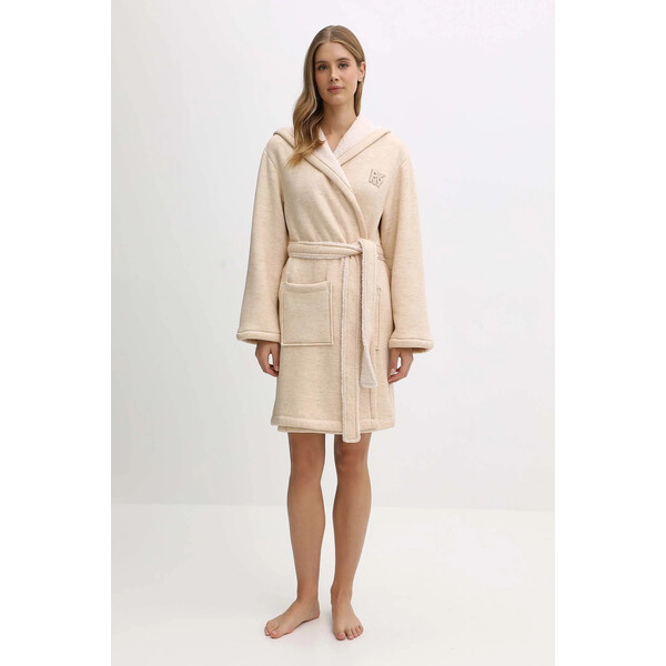 Dkny szlafrok  kolor beżowy YI00065
