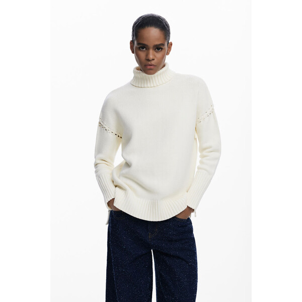 Desigual Długi sweter z kokardkami 25WWJF111011