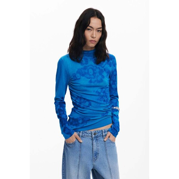 Desigual Długi cienki sweter akwarelowy 25WWJF385000