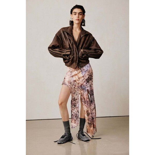 Desigual Kurtka skórzana z zamkami studio 25WWEWXV6000