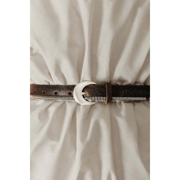 Desigual Pasek skórzany z zamkami studio 25WARL076000