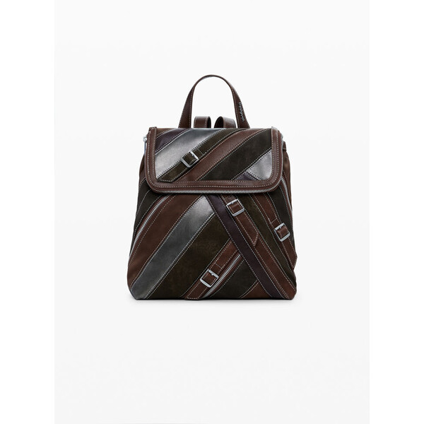 Desigual Mały plecak z paskami i zamkami 25WAKP266075U