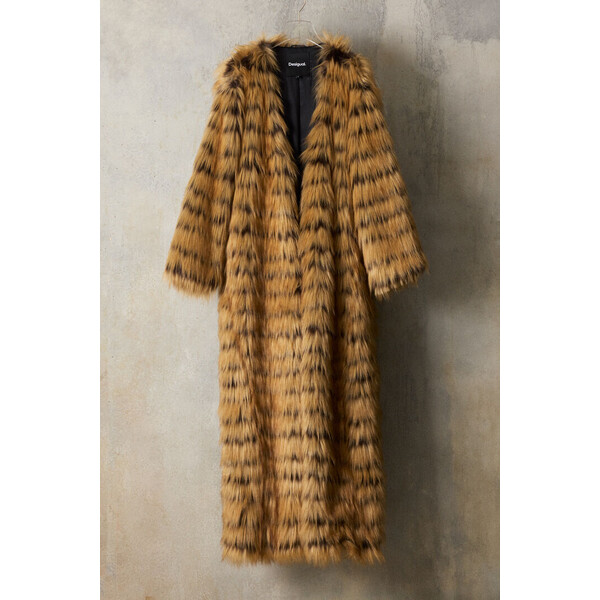 Desigual Studio płaszcz z futrem 25WWEWYC6000