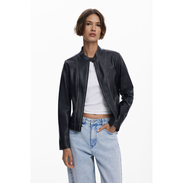 Desigual Kurtka z efektem zużytej skóry 25WWEW372000