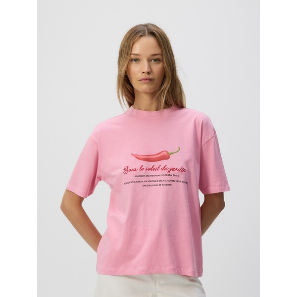 Reserved T-shirt z nadrukiem 528GA-30X