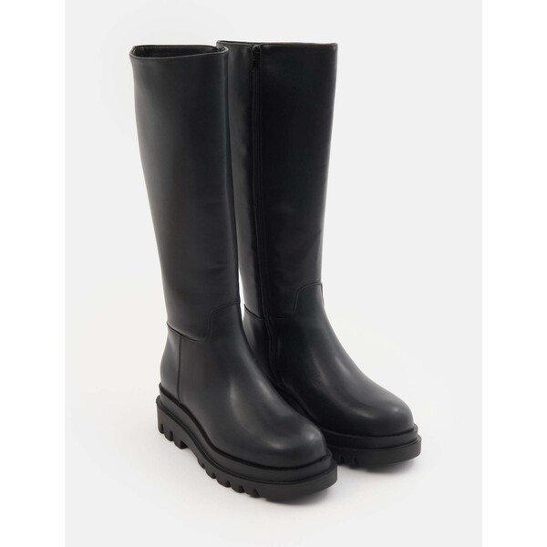 Sinsay Kozaki z imitacją skóry 007GP-99X