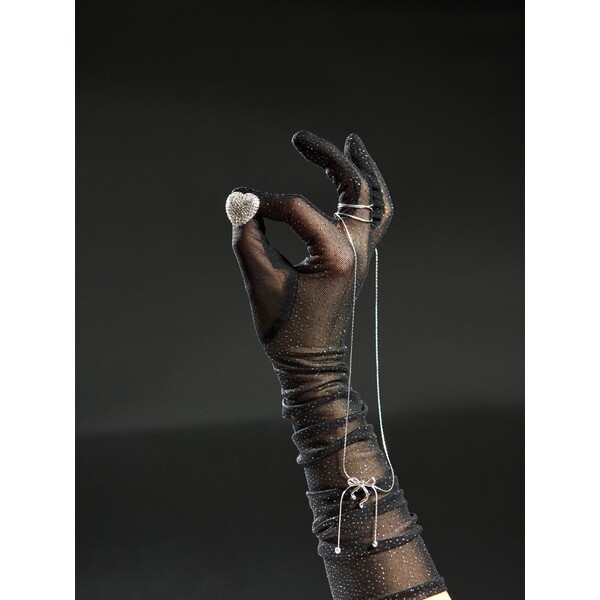 Sinsay Długie rękawiczki z kryształkami 3346M-99X