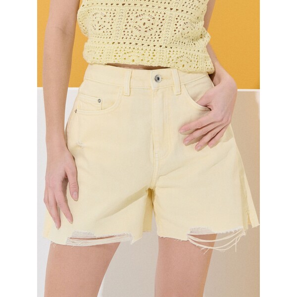 Sinsay Szorty jeansowe z przetarciami 764DB-10J