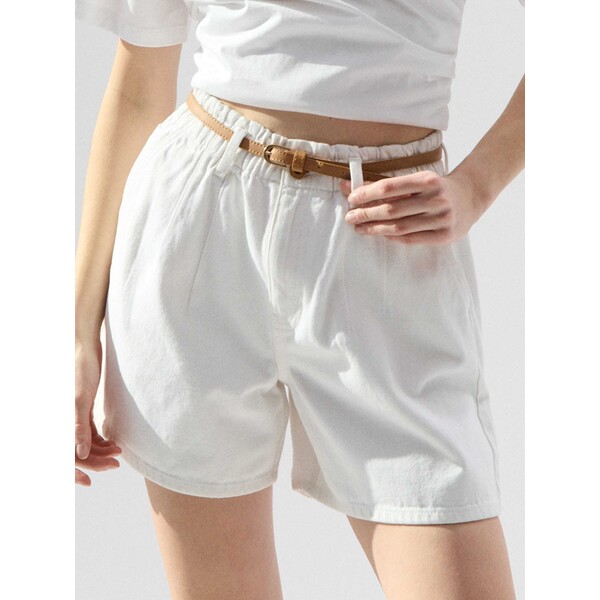 Sinsay Szorty jeansowe paperbag z paskiem 724DB-00J