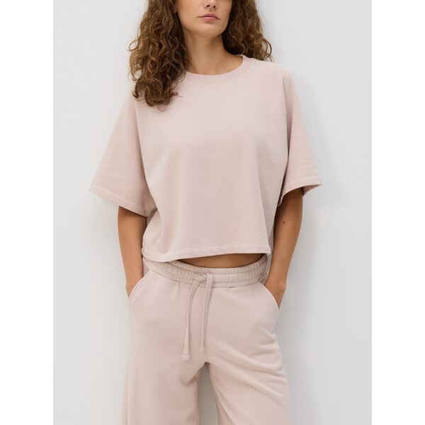 Reserved Krótki t-shirt z raglanowymi rękawami 427GA-03X