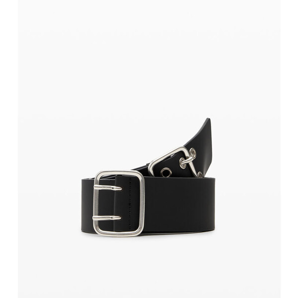 Desigual Skórzany pasek z podwójną klamrą 25WARL162000
