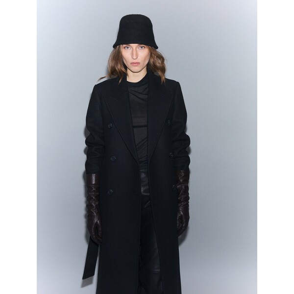 Reserved Kapelusz bucket z wełną 631FE-99X