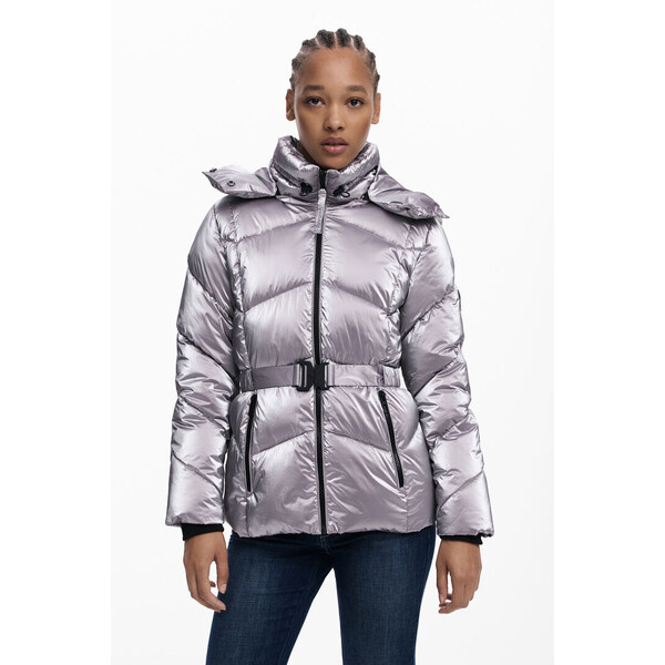 Desigual Metaliczna kurtka pikowana 25WWEW293035
