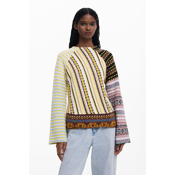 Desigual Sweter etniczny 25WWJF259019