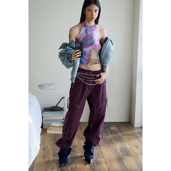 Desigual Halter top z cekinami 25WWTFXC3011