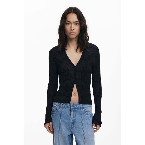 Desigual Dopasowany kardigan z fakturą 25WWJF472000