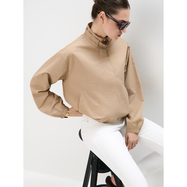 Mohito Bawełniana beżowa kurtka 152DW-08X