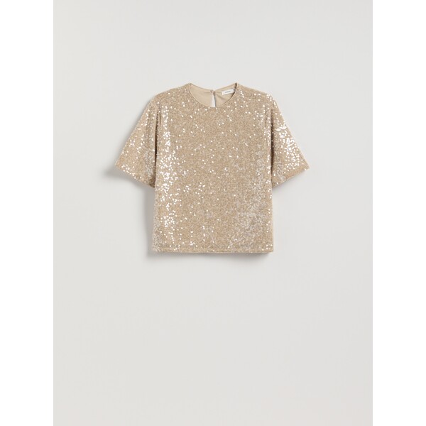 Reserved Cekinowy t-shirt boxy 251HS-02X
