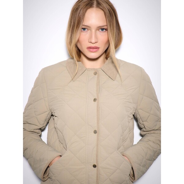 Mohito Oliwkowa kurtka z kołnierzem 754GE-71X