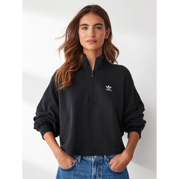 Czarny - adidas Originals Essentials 100% Cotton Sweatshirt K97-148