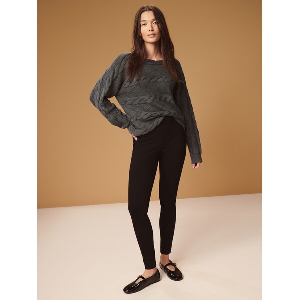 Next Czarny - Dżinsowe legginsy z dżerseju o pełnej długości 362-697