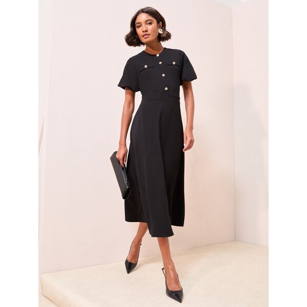 Friends Like These Military Midi Dress H54-394