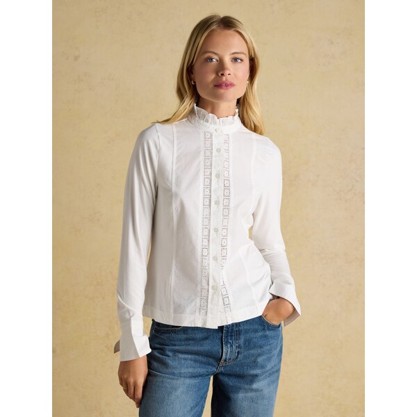 Joules Felicity Lace Insert Long Sleeve Jersey Shirt F06-154