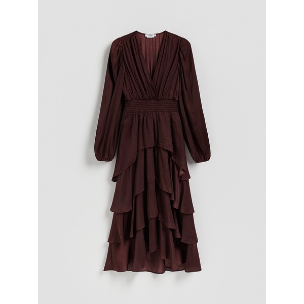 Reserved Sukienka maxi w groszki 234HU-83X