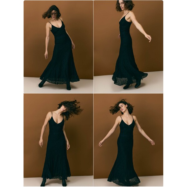 Reserved Kreszowana sukienka maxi 657HS-99X