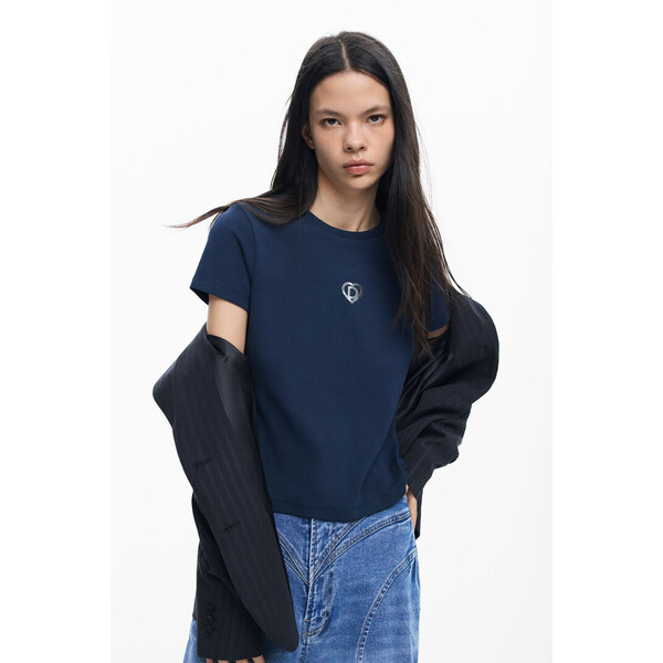 Desigual Podstawowy t-shirt z logo 26SWTK045000