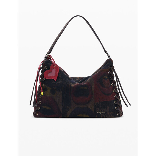 Desigual Duża torba graffiti usta 26SAXD359019U