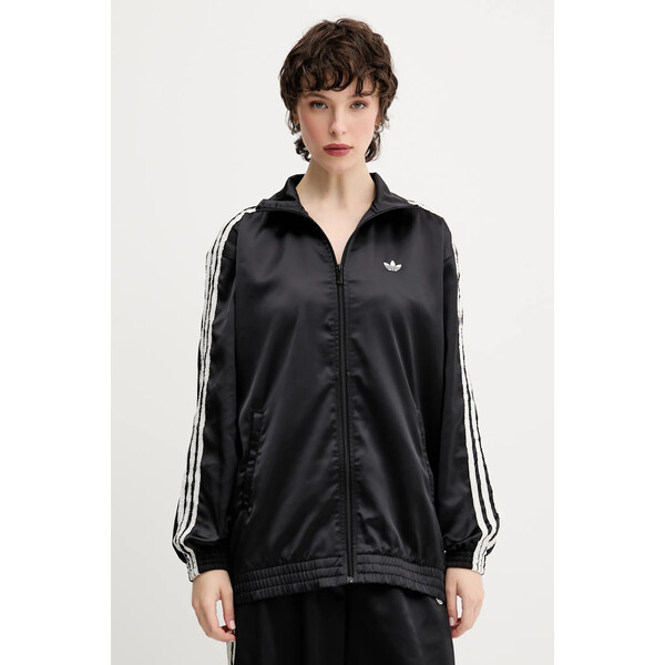 adidas Originals bluza Satin Tt  damska kolor czarny z aplikacją KC8810