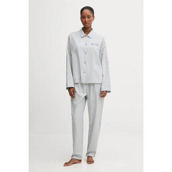United Colors of Benetton piżama bawełniana x Stranger Things  damska kolor zielony bawełniana 4QFZ3P04B
